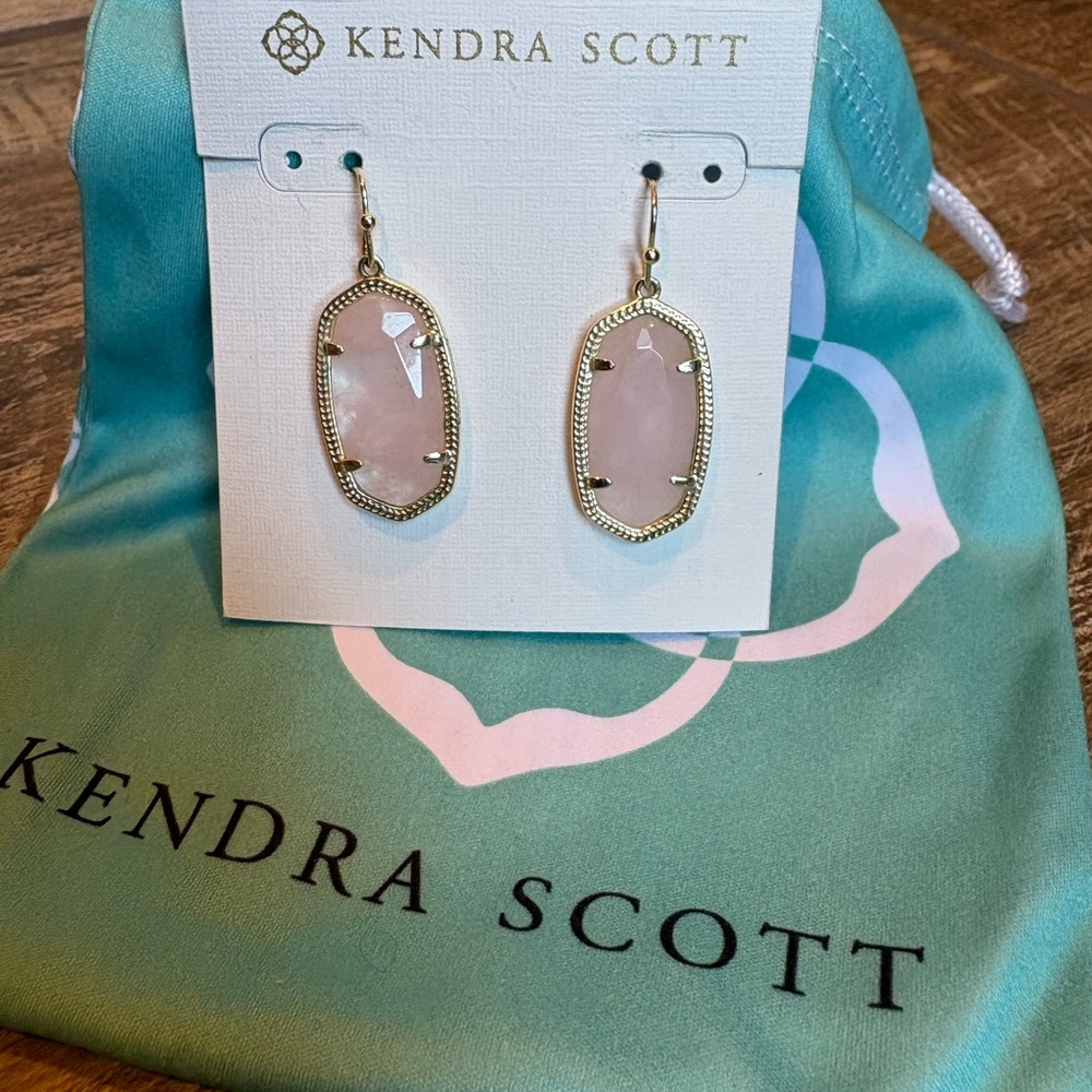 Kendra Scott Blush Stone Drop Earrings
